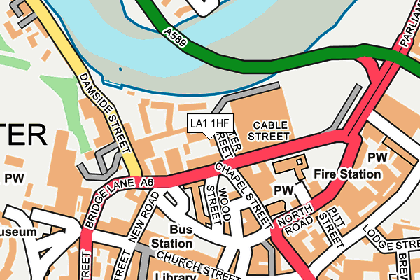 LA1 1HF map - OS OpenMap – Local (Ordnance Survey)