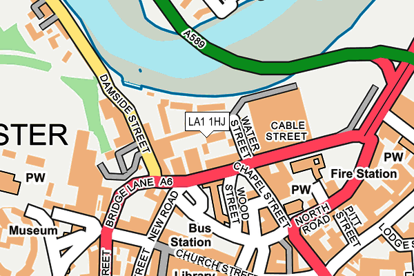 LA1 1HJ map - OS OpenMap – Local (Ordnance Survey)