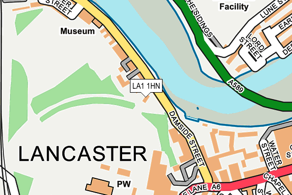 LA1 1HN map - OS OpenMap – Local (Ordnance Survey)