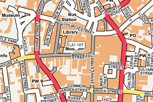 LA1 1HT map - OS OpenMap – Local (Ordnance Survey)
