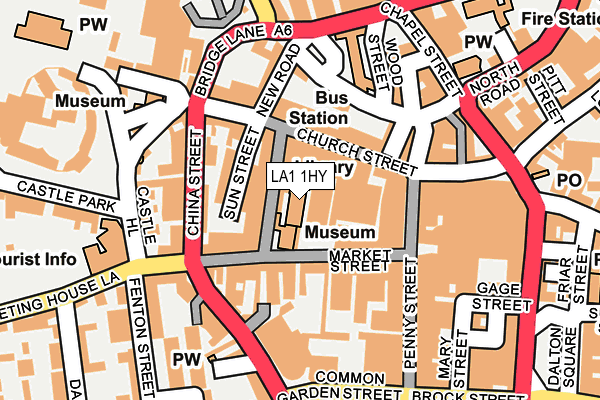 LA1 1HY map - OS OpenMap – Local (Ordnance Survey)