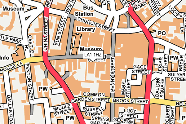 LA1 1HZ map - OS OpenMap – Local (Ordnance Survey)