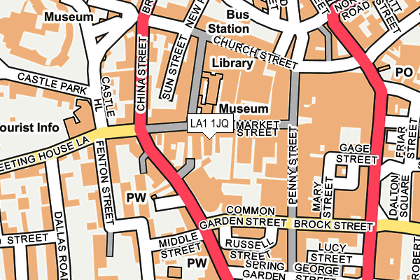 LA1 1JQ map - OS OpenMap – Local (Ordnance Survey)