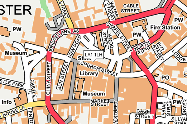 LA1 1LH map - OS OpenMap – Local (Ordnance Survey)