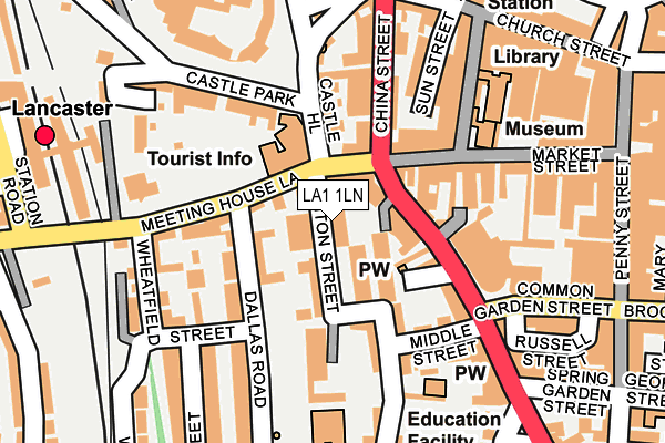 LA1 1LN map - OS OpenMap – Local (Ordnance Survey)