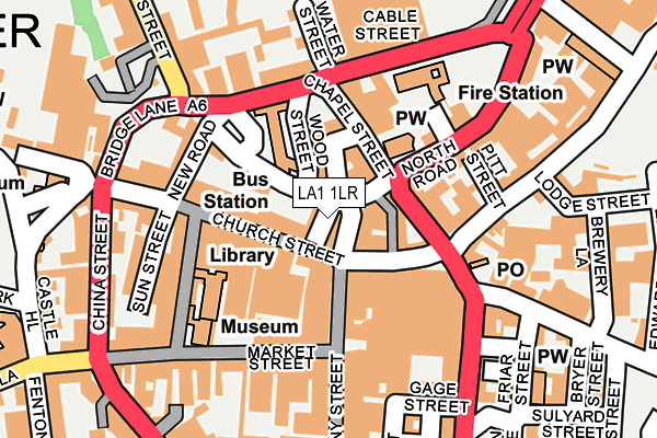 LA1 1LR map - OS OpenMap – Local (Ordnance Survey)