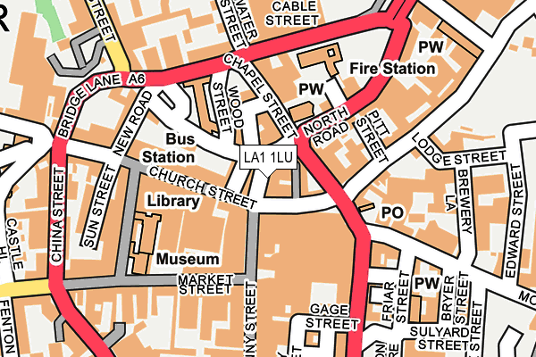 LA1 1LU map - OS OpenMap – Local (Ordnance Survey)