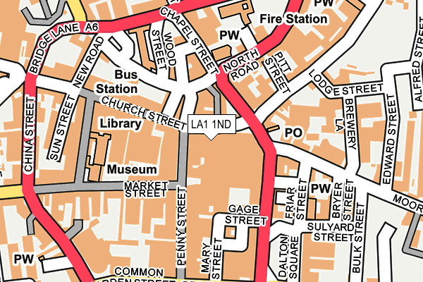 LA1 1ND map - OS OpenMap – Local (Ordnance Survey)