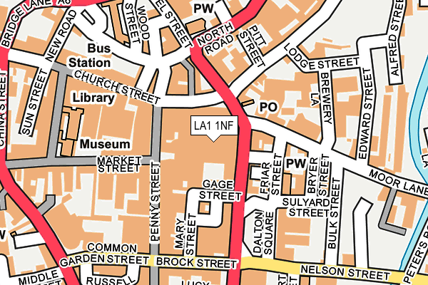 LA1 1NF map - OS OpenMap – Local (Ordnance Survey)