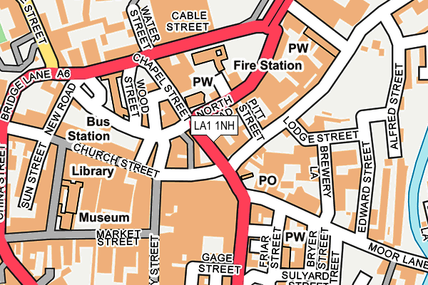 LA1 1NH map - OS OpenMap – Local (Ordnance Survey)