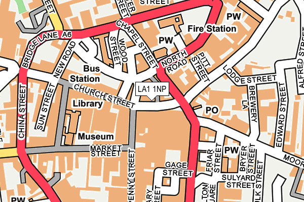 LA1 1NP map - OS OpenMap – Local (Ordnance Survey)