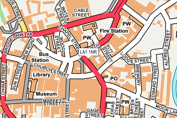 LA1 1NR map - OS OpenMap – Local (Ordnance Survey)