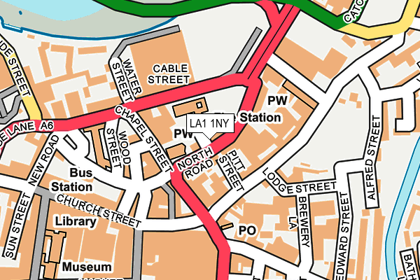 LA1 1NY map - OS OpenMap – Local (Ordnance Survey)