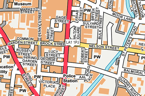 LA1 1PJ map - OS OpenMap – Local (Ordnance Survey)