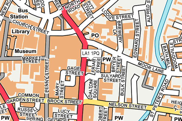 LA1 1PQ map - OS OpenMap – Local (Ordnance Survey)