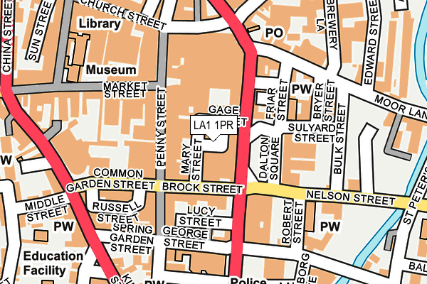 LA1 1PR map - OS OpenMap – Local (Ordnance Survey)
