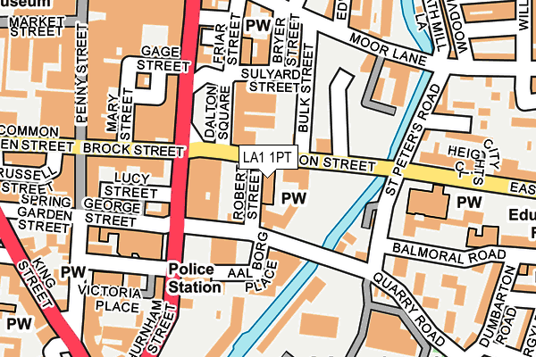 LA1 1PT map - OS OpenMap – Local (Ordnance Survey)