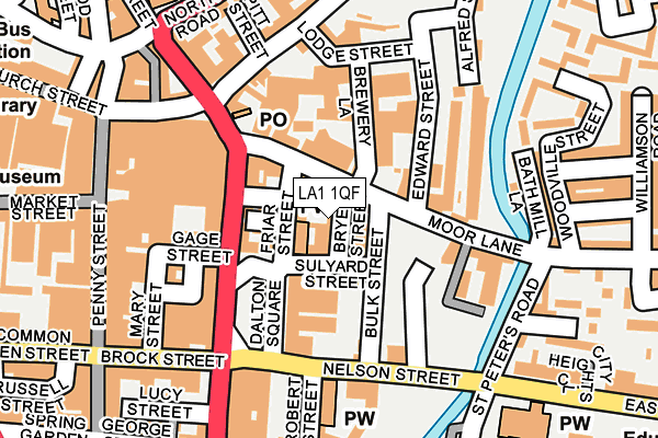 LA1 1QF map - OS OpenMap – Local (Ordnance Survey)