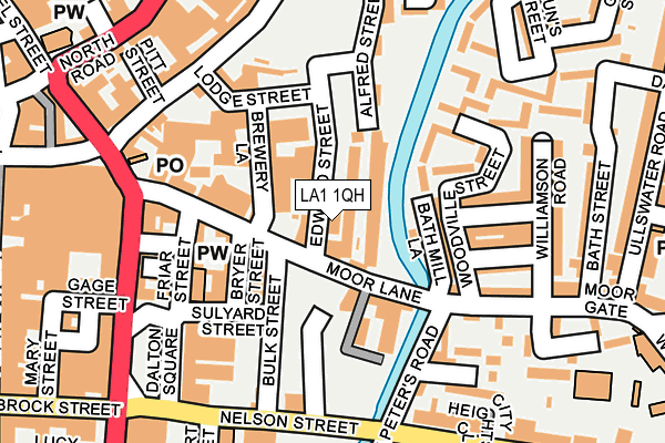 LA1 1QH map - OS OpenMap – Local (Ordnance Survey)