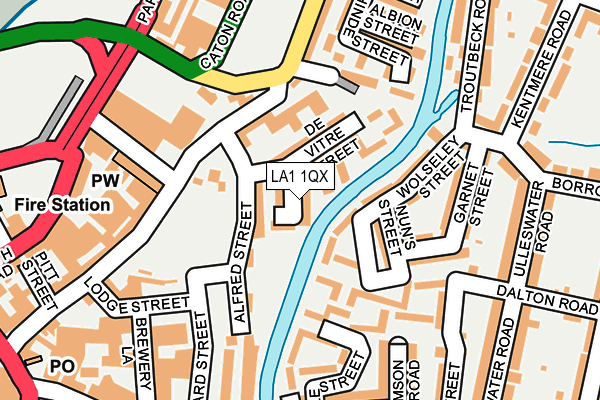 LA1 1QX map - OS OpenMap – Local (Ordnance Survey)