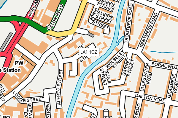 LA1 1QZ map - OS OpenMap – Local (Ordnance Survey)