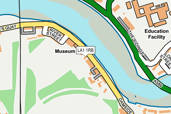 LA1 1RB map - OS OpenMap – Local (Ordnance Survey)