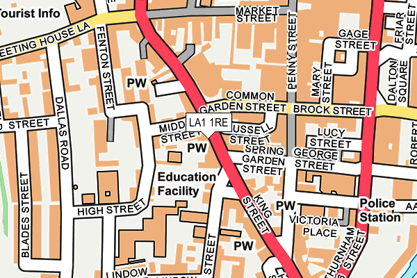 LA1 1RE map - OS OpenMap – Local (Ordnance Survey)