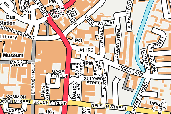 LA1 1RG map - OS OpenMap – Local (Ordnance Survey)