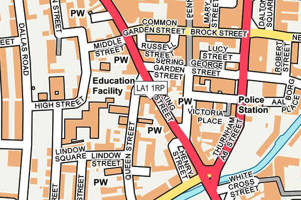 LA1 1RP map - OS OpenMap – Local (Ordnance Survey)