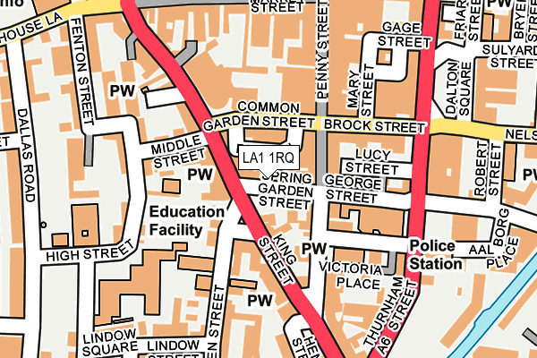 LA1 1RQ map - OS OpenMap – Local (Ordnance Survey)