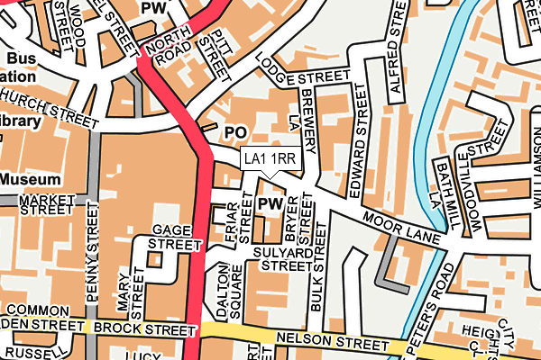 LA1 1RR map - OS OpenMap – Local (Ordnance Survey)