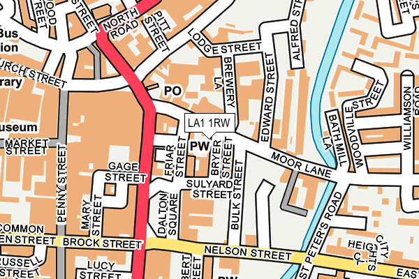 LA1 1RW map - OS OpenMap – Local (Ordnance Survey)