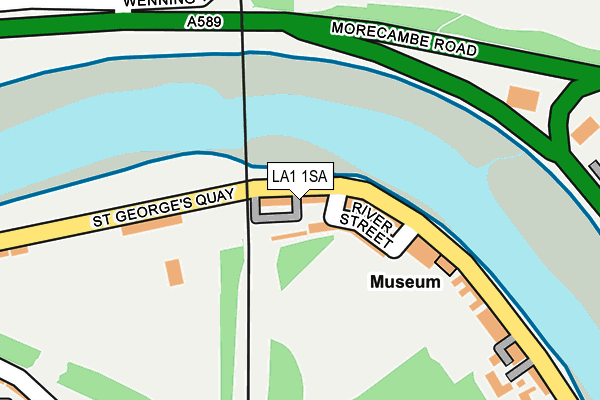 LA1 1SA map - OS OpenMap – Local (Ordnance Survey)