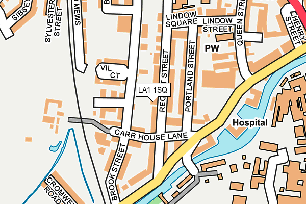 LA1 1SQ map - OS OpenMap – Local (Ordnance Survey)
