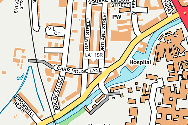 LA1 1SR map - OS OpenMap – Local (Ordnance Survey)