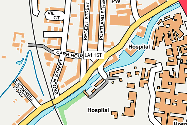 LA1 1ST map - OS OpenMap – Local (Ordnance Survey)