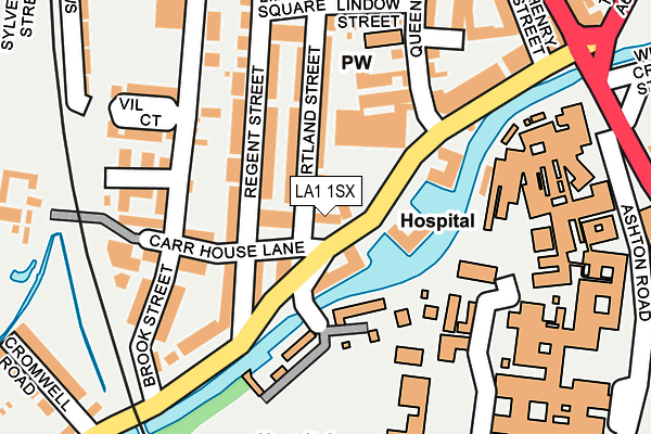 LA1 1SX map - OS OpenMap – Local (Ordnance Survey)