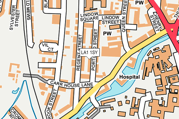 LA1 1SY map - OS OpenMap – Local (Ordnance Survey)