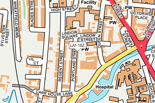 LA1 1SZ map - OS OpenMap – Local (Ordnance Survey)
