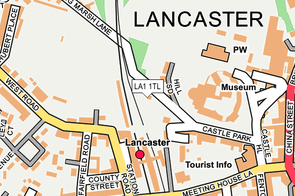 LA1 1TL map - OS OpenMap – Local (Ordnance Survey)