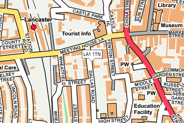 LA1 1TN map - OS OpenMap – Local (Ordnance Survey)