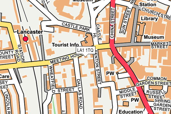 LA1 1TQ map - OS OpenMap – Local (Ordnance Survey)