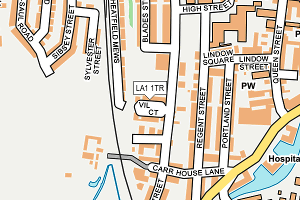 LA1 1TR map - OS OpenMap – Local (Ordnance Survey)