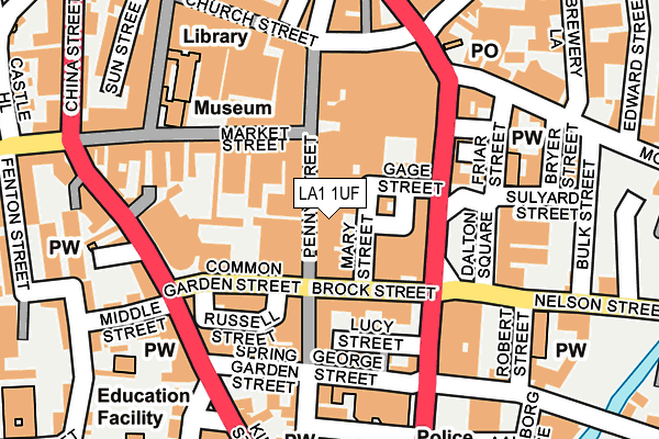 LA1 1UF map - OS OpenMap – Local (Ordnance Survey)