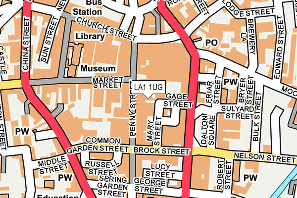 LA1 1UG map - OS OpenMap – Local (Ordnance Survey)