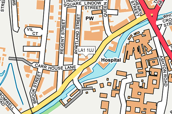 LA1 1UJ map - OS OpenMap – Local (Ordnance Survey)