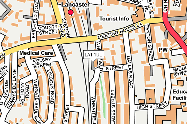 LA1 1UL map - OS OpenMap – Local (Ordnance Survey)