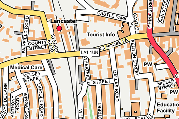 LA1 1UN map - OS OpenMap – Local (Ordnance Survey)