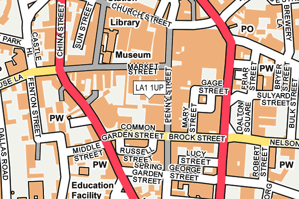 LA1 1UP map - OS OpenMap – Local (Ordnance Survey)