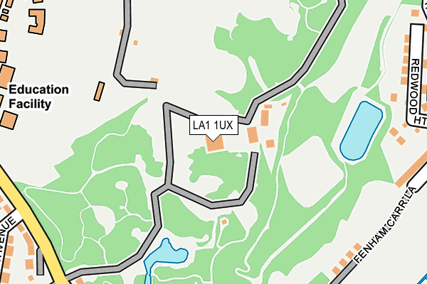 LA1 1UX map - OS OpenMap – Local (Ordnance Survey)